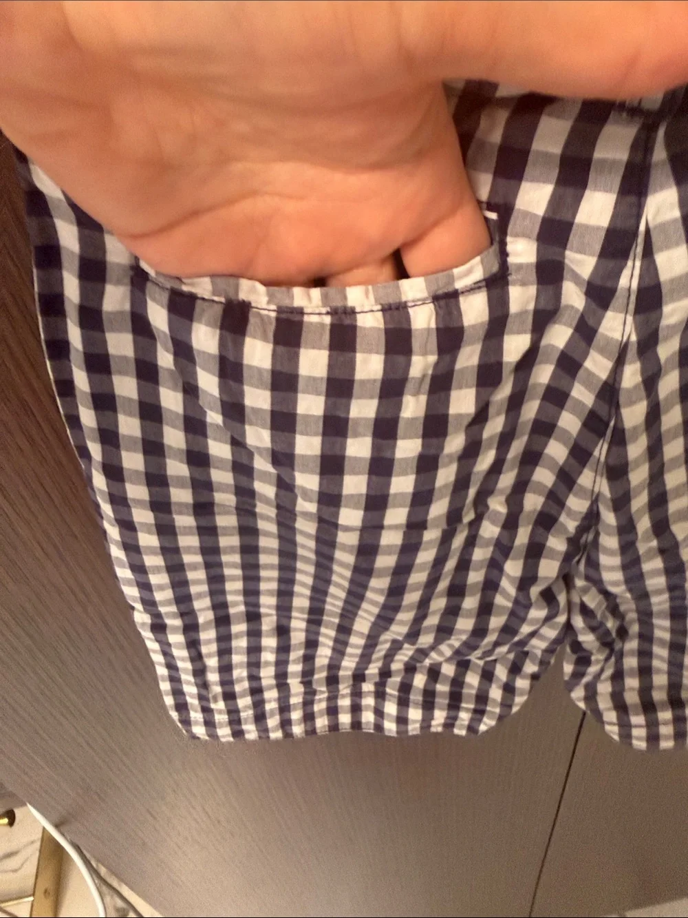 Toobydoo Navy & White Gingham Kids Shorts
